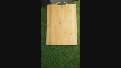 Wooden Chopping Board with Durable Steel Handle