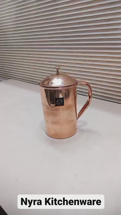 Pure Copper/Tamba Water Jug with Lid