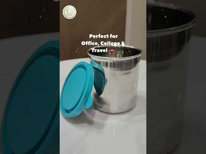 Stainless Steel Leak-Proof Glass with Lid | Durable & Spill-Resistant