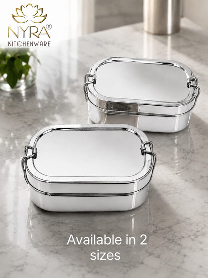Stainless Steel Rectangle Lunch Box with 1 Small Box