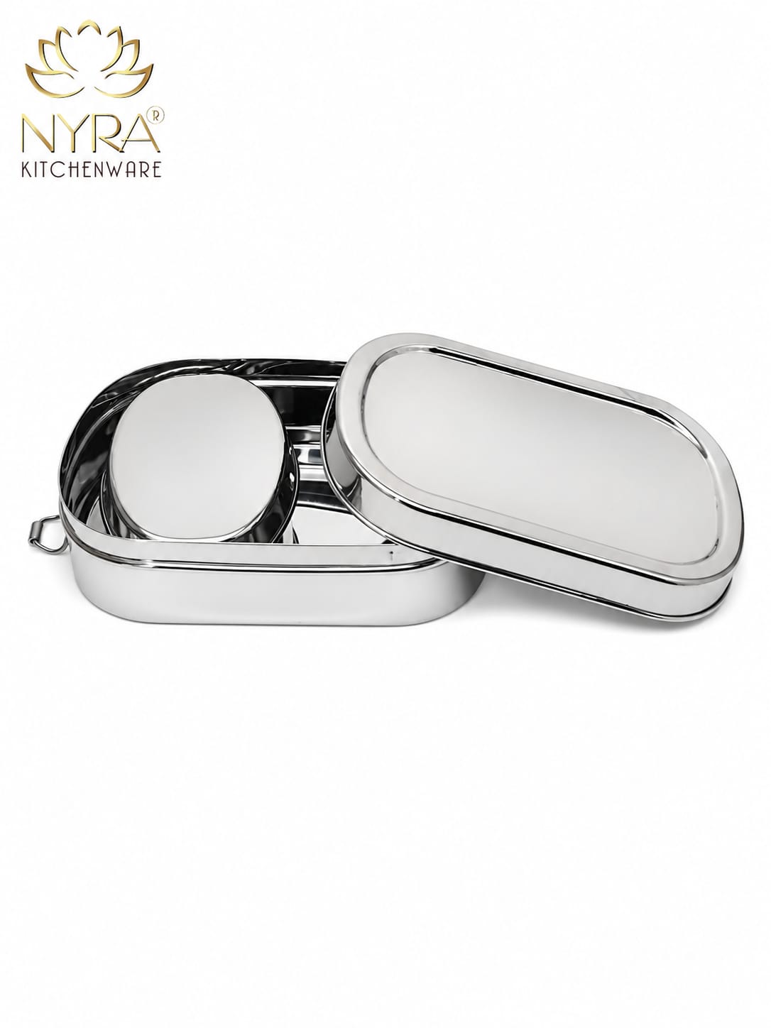 Stainless Steel Rectangle Lunch Box with 1 Small Box