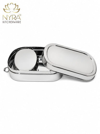 Stainless Steel Rectangle Lunch Box with 1 Small Box