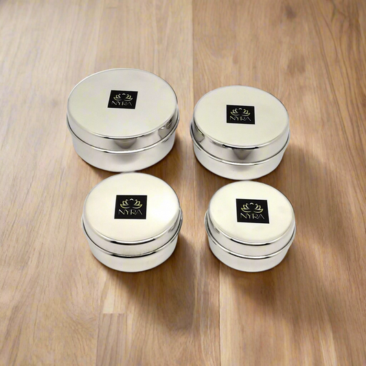 Stainless-Steel Storage Box Container Flat Dibbi