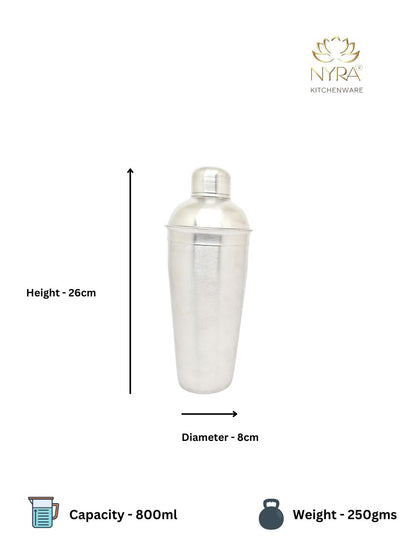 Stainless Steel Cocktail Shaker | Classic Bar Tool for Mixing Drinks, Mocktails & Cocktails |