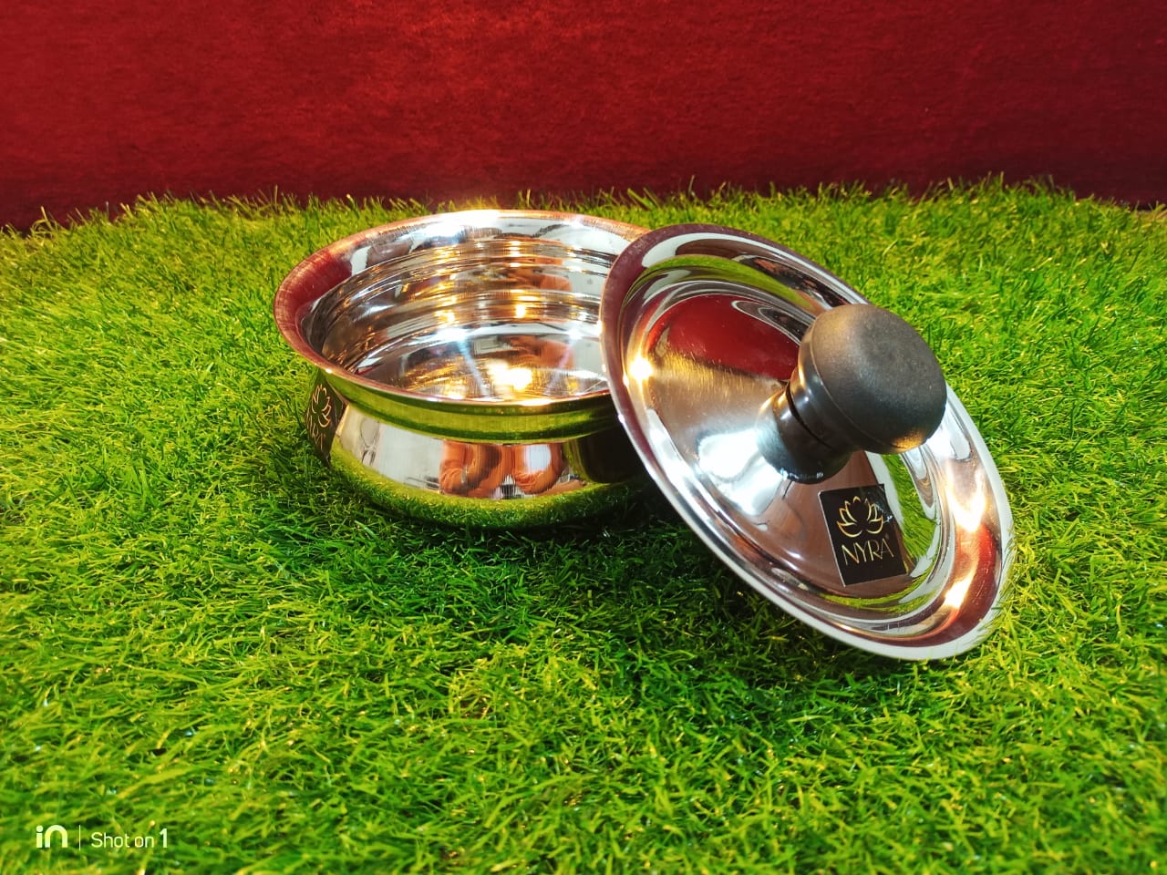 Stainless Steel Biryani Handi with Lid and PVC Knob, Cooking Handi for Dum Biryani.