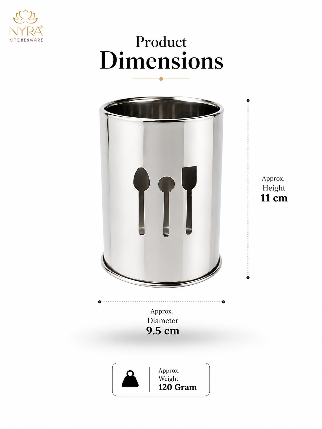 Stainless Steel Spoon Stand Cutlery Holder/Organizer