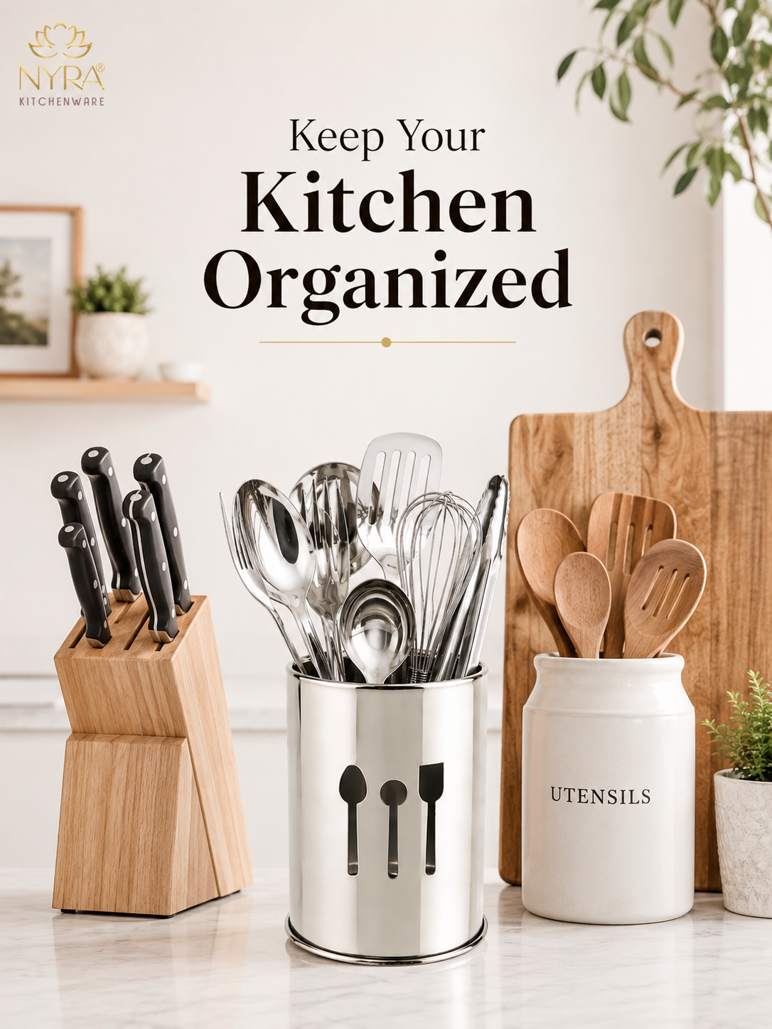 Stainless Steel Spoon Stand Cutlery Holder/Organizer