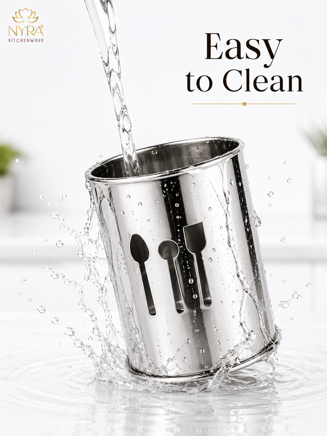 Stainless Steel Spoon Stand Cutlery Holder/Organizer