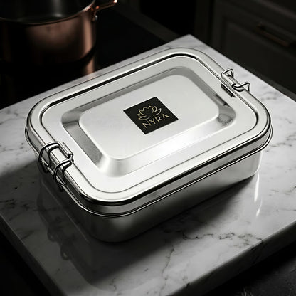 Stainless Steel Food Pack Lunch Box with Locking Clip