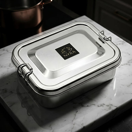 Stainless Steel Food Pack Lunch Box with Locking Clip