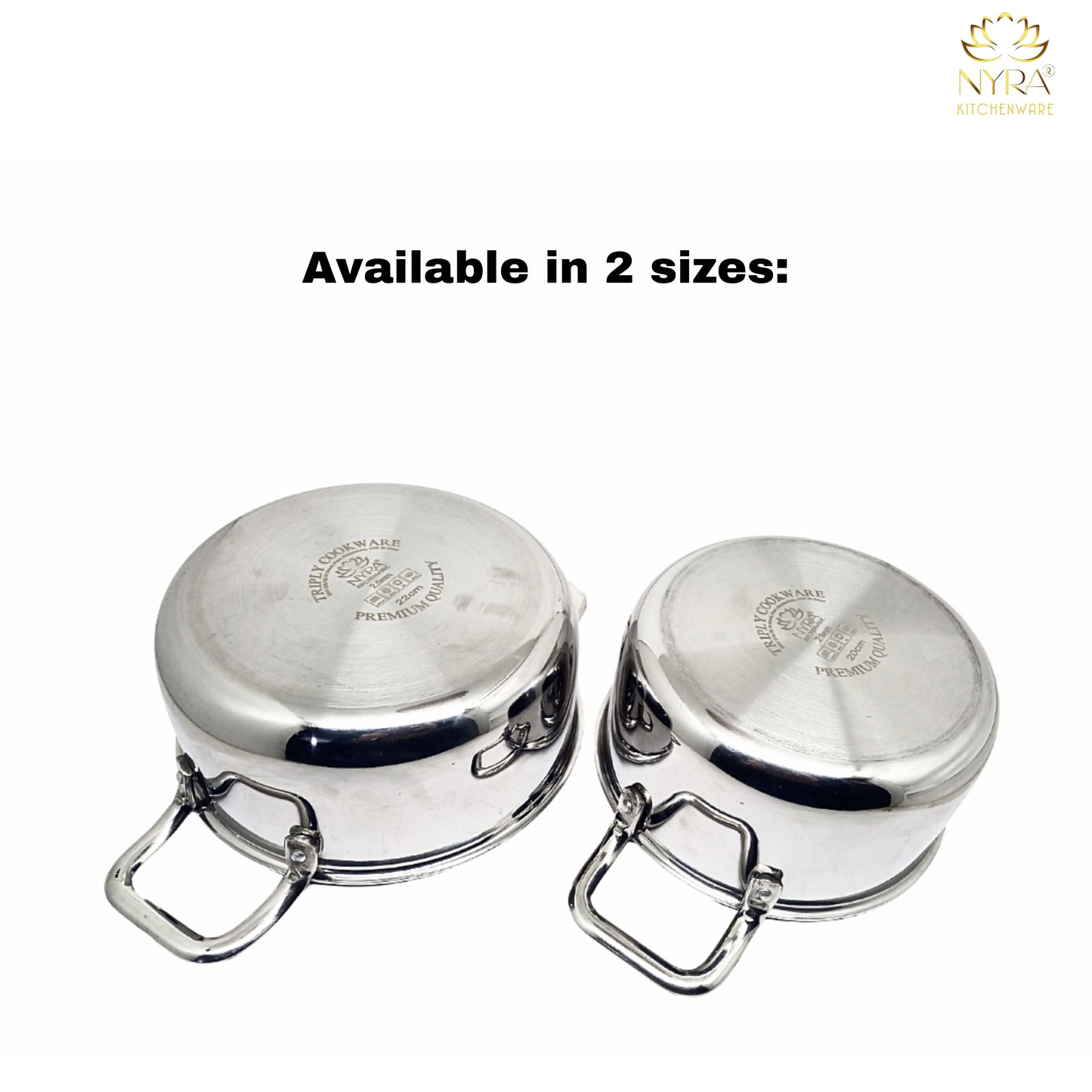 Triply Stainless Steel Saucepot/Bonton/Tope with Sturdy Handle and Lid –  Premium Quality Cookware - 2 Sizes